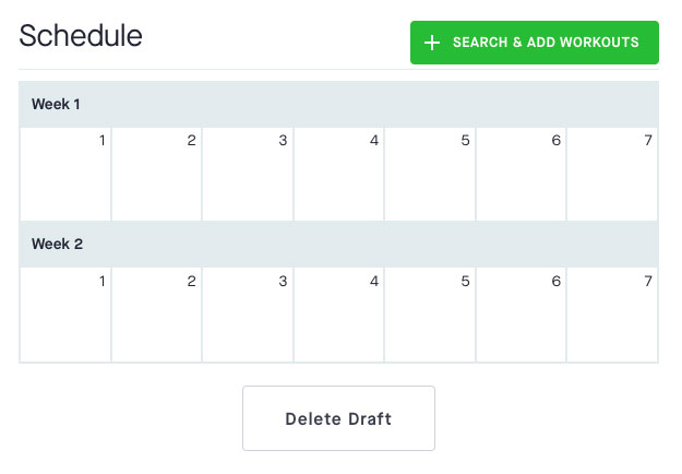 Add Workouts Button Screen Shot