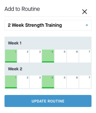 Update Routine Screen Shot